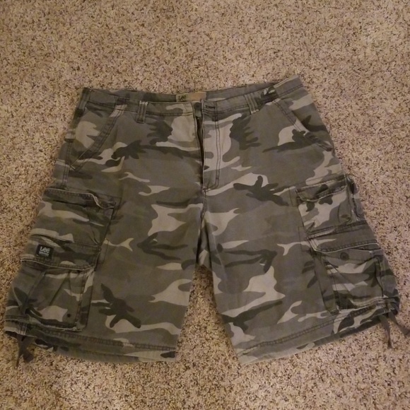 camo dungarees shorts